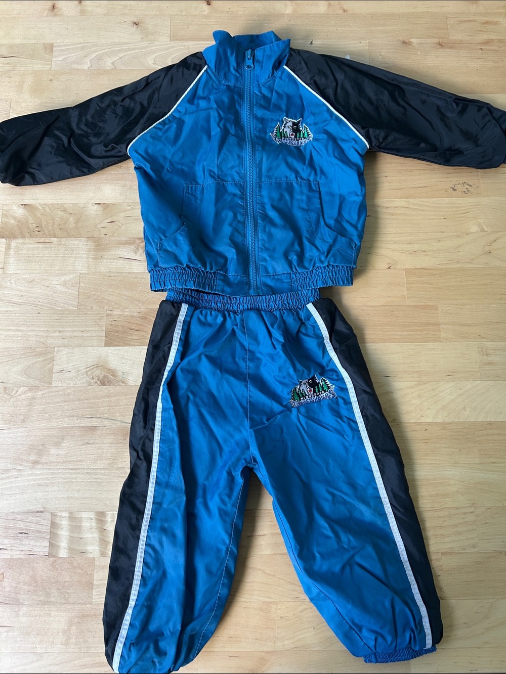 NBA Timberwolves Blue and Black Kids Tracksuit Set 18 months